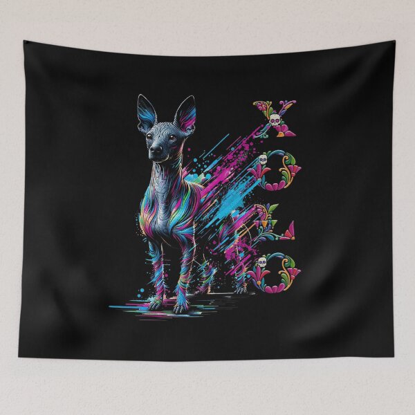 Item preview, Xoloitzcuintli Mexican Hairless Dog Design, Colorful Xoloitzcuintli Art, Unique Dog Lover Design, Vibrant Dog Illustration, Dog Gifts designed and sold by Xolo Merch.