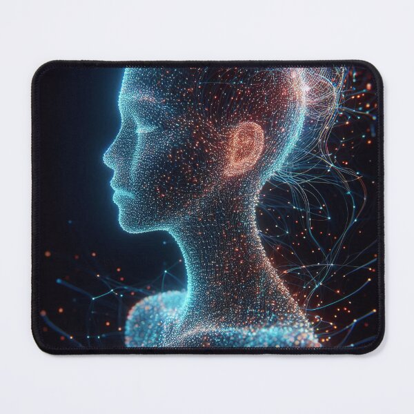 Item preview, Human figure made of glowing data streams designed and sold by Giuseppe Cammino.