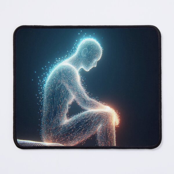 Item preview, Human figure made of glowing data streams designed and sold by Giuseppe Cammino.
