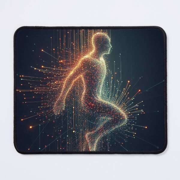 Item preview, Human figure made of glowing data streams designed and sold by Giuseppe Cammino.