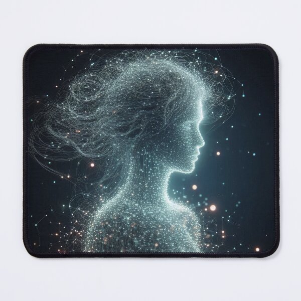 Item preview, Human figure made of glowing data streams designed and sold by Giuseppe Cammino.