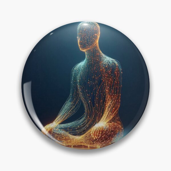 Item preview, Human figure made of glowing data streams designed and sold by Giuseppe Cammino.