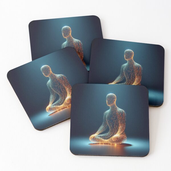 Item preview, Human figure made of glowing data streams designed and sold by Giuseppe Cammino.