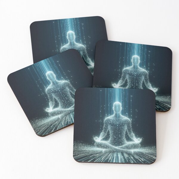 Item preview, Human figure made of glowing data streams designed and sold by Giuseppe Cammino.