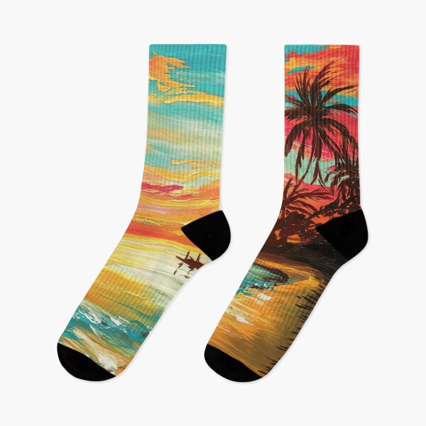 Item preview, Tropical Ocean Sunset painting designed and sold by Tamas Das.