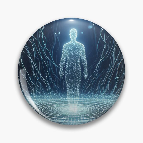 Item preview, Human figure made of glowing data streams designed and sold by Giuseppe Cammino.