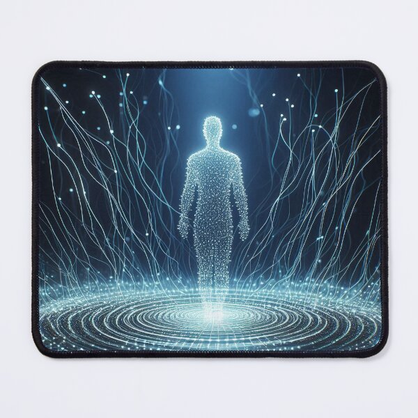 Item preview, Human figure made of glowing data streams designed and sold by Giuseppe Cammino.