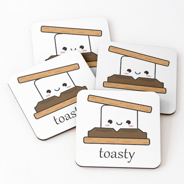 Item preview, Toasty smores delicious treat with a kawaii smile designed and sold by Halcja.