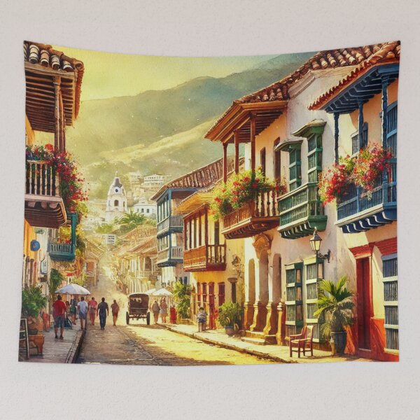 Item preview, Latino Vistas: A Celebration in Vibrant AI Watercolors, Camino de las Flores designed and sold by El-Idioma-Bros.