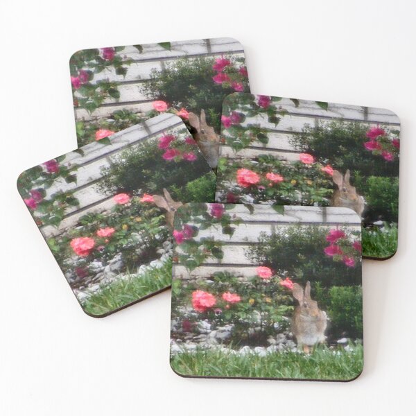 Item preview, Rabbit Relaxes in Flower Garden designed and sold by kristalcurt.