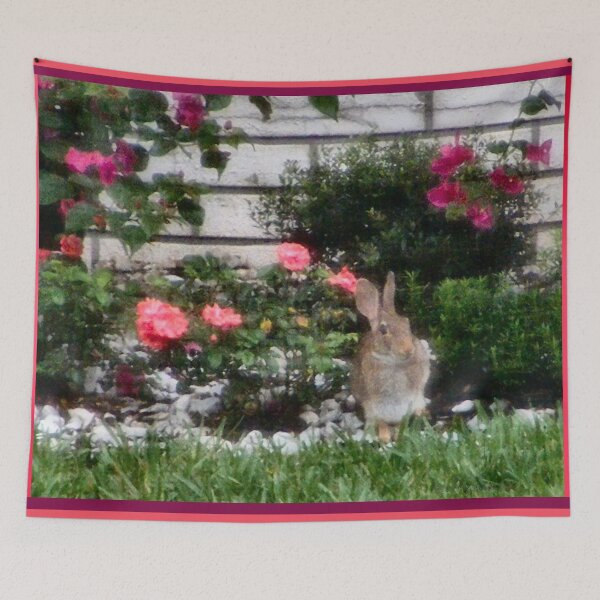 Item preview, Rabbit Relaxes in Flower Garden designed and sold by kristalcurt.
