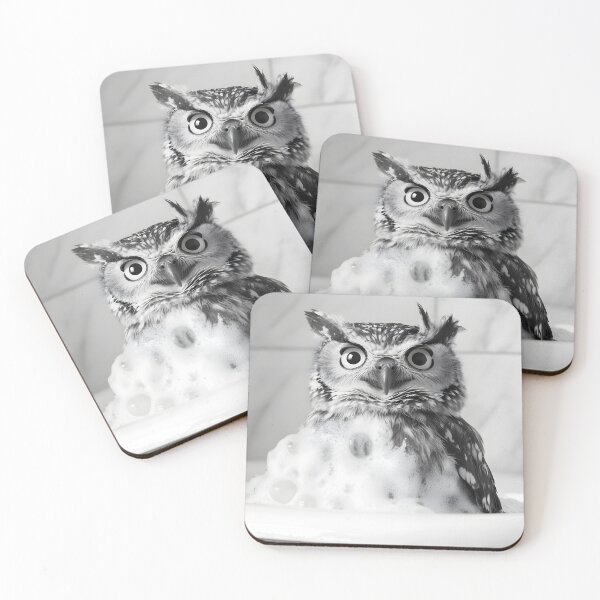 Item preview, Owl Taking a Bath, Cute Bathroom Animals designed and sold by CheekyAnimalz.
