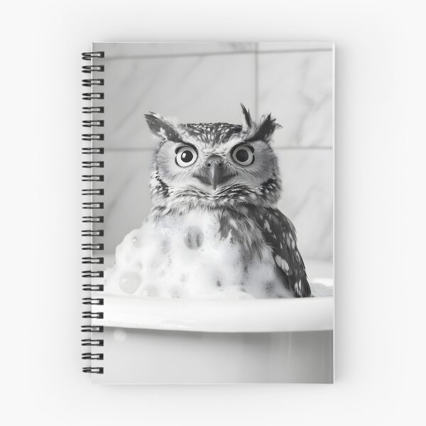 Item preview, Owl Taking a Bath, Cute Bathroom Animals designed and sold by CheekyAnimalz.