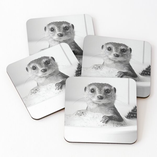 Item preview, Mongoose Taking a Bath, Cute Bathroom Animals designed and sold by CheekyAnimalz.