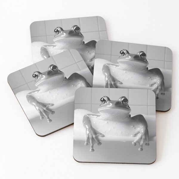 Item preview, Frog Taking a Bath, Cute Bathroom Animals designed and sold by CheekyAnimalz.
