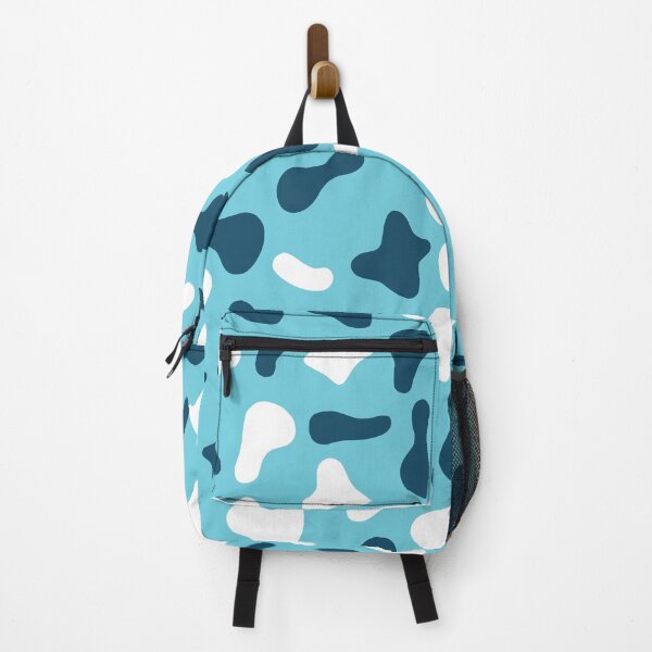Aperçu de l'œuvre Motif vache bleu roi et blanc sur fond bleu clair | Motif vache Holstein créée et vendue par PatternPen.