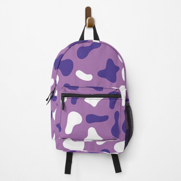 Aperçu de l'œuvre Motif vache violette et blanche sur fond violet | Motif vache Holstein créée et vendue par PatternPen.