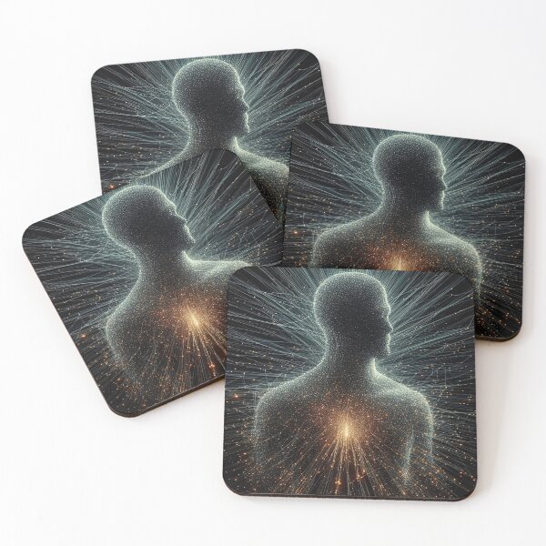 Item preview, Human figure made of glowing data streams designed and sold by Giuseppe Cammino.