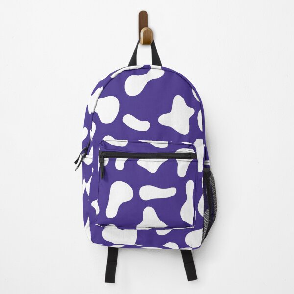 Aperçu de l'œuvre Motif vache blanche sur fond violet | Motif vache Holstein créée et vendue par PatternPen.