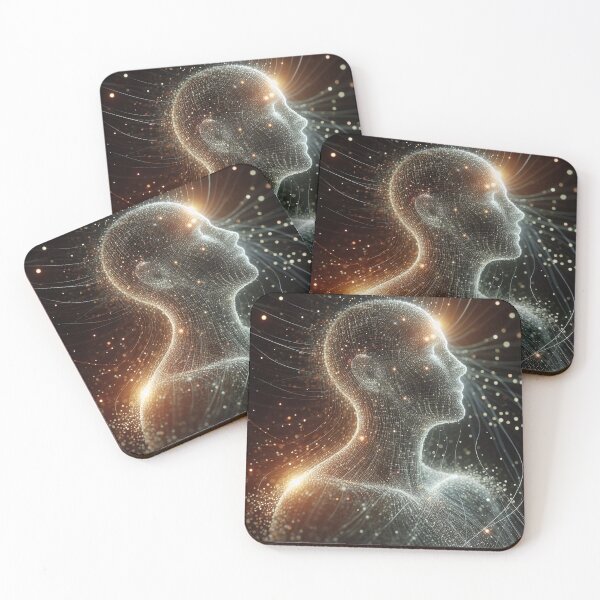 Item preview, Human figure made of glowing data streams designed and sold by Giuseppe Cammino.