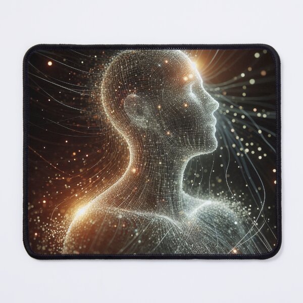 Item preview, Human figure made of glowing data streams designed and sold by Giuseppe Cammino.