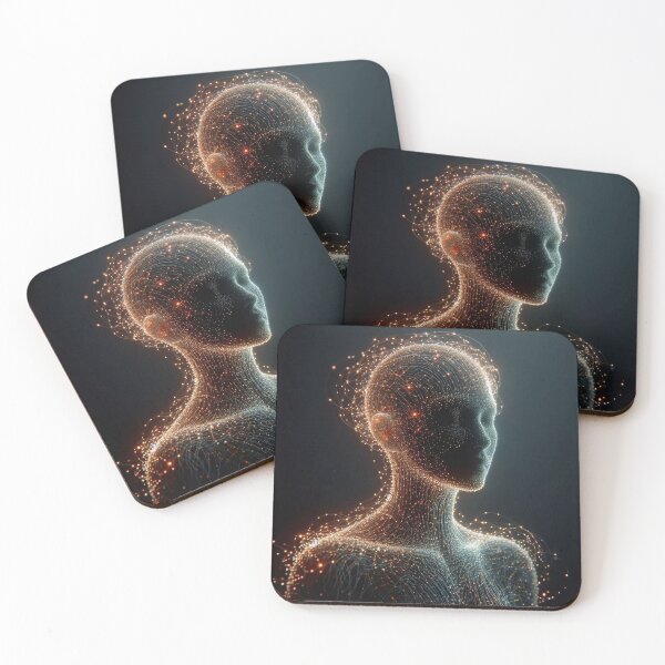 Item preview, Human figure made of glowing data streams designed and sold by Giuseppe Cammino.
