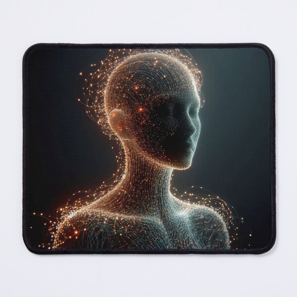 Item preview, Human figure made of glowing data streams designed and sold by Giuseppe Cammino.