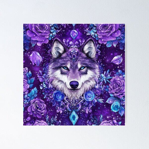 Item preview, Vintage Wolfdog Print designed and sold by Nocturne  Paws.