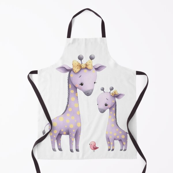 Item preview, A whimsical illustration of happy giraffe family designed and sold by Beyondnote-Art.