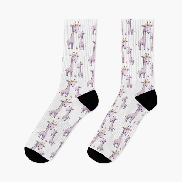 Item preview, A whimsical illustration of happy giraffe family designed and sold by Beyondnote-Art.