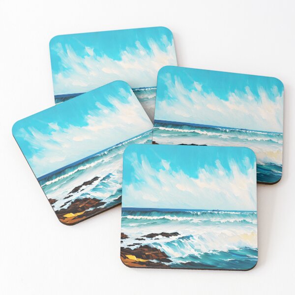 Item preview, Seascape with Waves Oil Painting | Seascape Oil Painting | Scenery Painting | Oil Painting Artwork designed and sold by UnhingedBird.