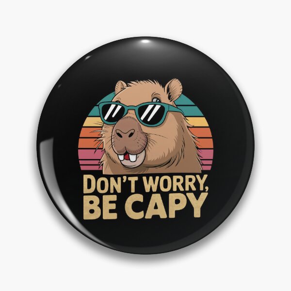 Item preview, Don’t Worry Be Capy - Retro Cute Vintage Capybara designed and sold by GRABAPSHOP.