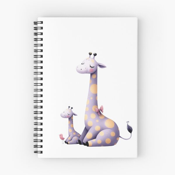 Item preview, A whimsical illustration of happy giraffe family designed and sold by Beyondnote-Art.