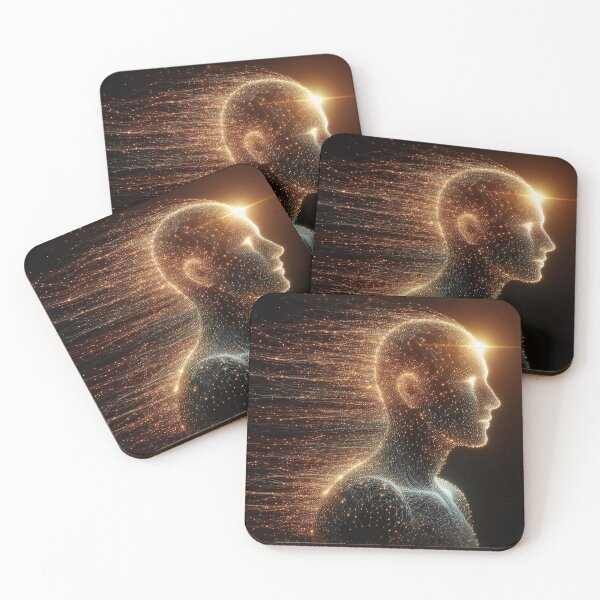 Item preview, Human figure made of glowing data streams designed and sold by Giuseppe Cammino.