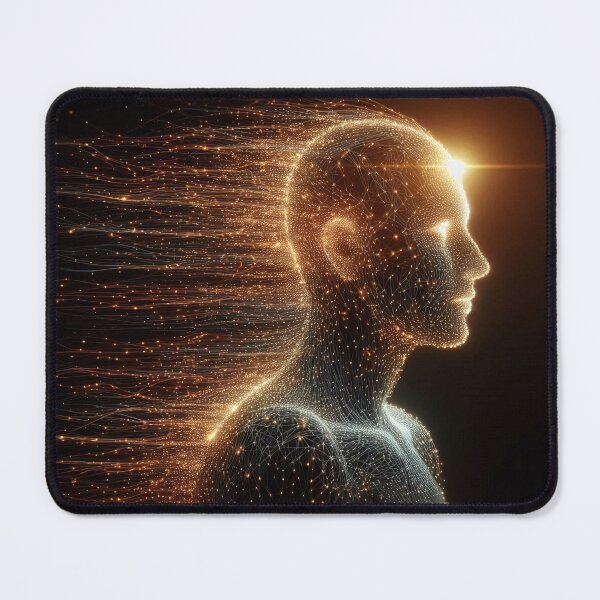 Item preview, Human figure made of glowing data streams designed and sold by Giuseppe Cammino.