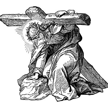 Artwork thumbnail, Jesus Carrying the Cross – Catholic Devotional Art by Beltschazar