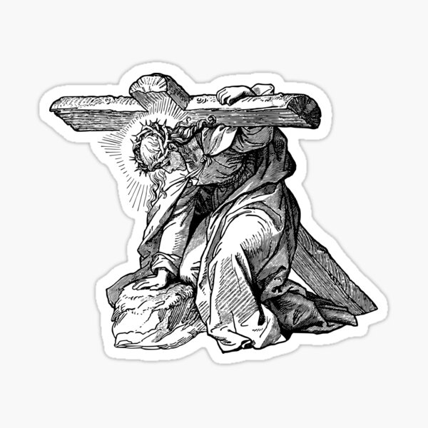 Item preview, Jesus Carrying the Cross – Catholic Devotional Art designed and sold by Beltschazar.