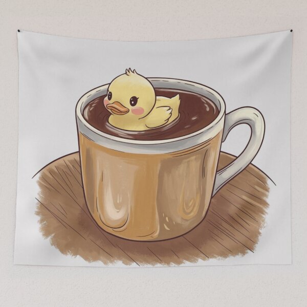 Item preview, duck floating in the massive coffee mug designed and sold by 123ks.