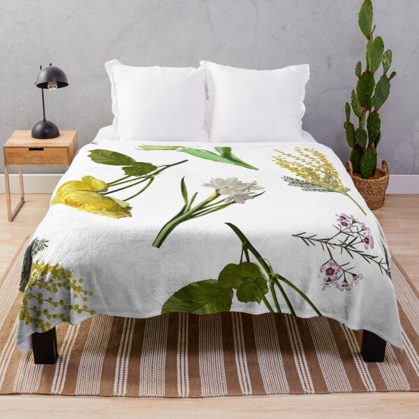 Item preview, Flowers of Spring mimosa, roses, tulips and daffodils on a white background. designed and sold by MatyKotiv.