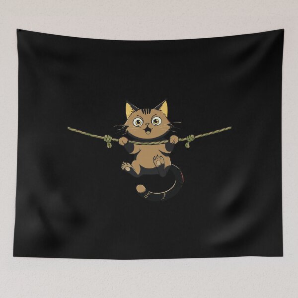 Item preview, Brown Cat Hanging designed and sold by Getup-clothing.