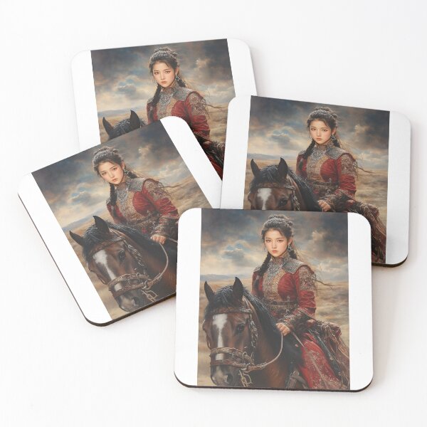 Item preview, Fierce Elegance: Mongolian Warrior on Horseback designed and sold by ArtVibeCo.