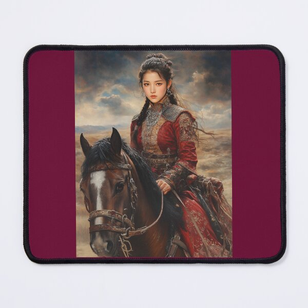 Item preview, Fierce Elegance: Mongolian Warrior on Horseback designed and sold by ArtVibeCo.