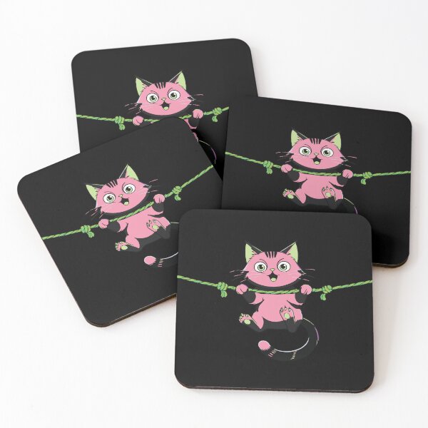 Item preview, Pink Cat Hanging designed and sold by Getup-clothing.