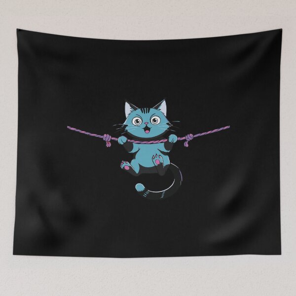 Item preview, Blue Cat Hanging designed and sold by Getup-clothing.