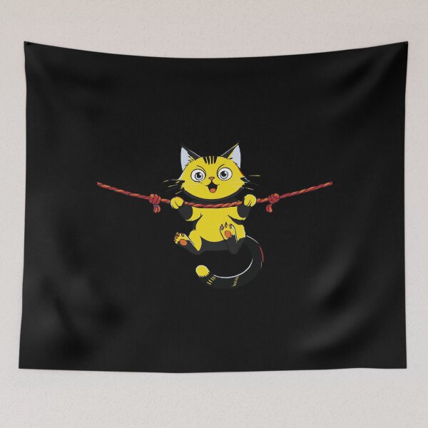 Item preview, Yellow Cat Hanging designed and sold by Getup-clothing.