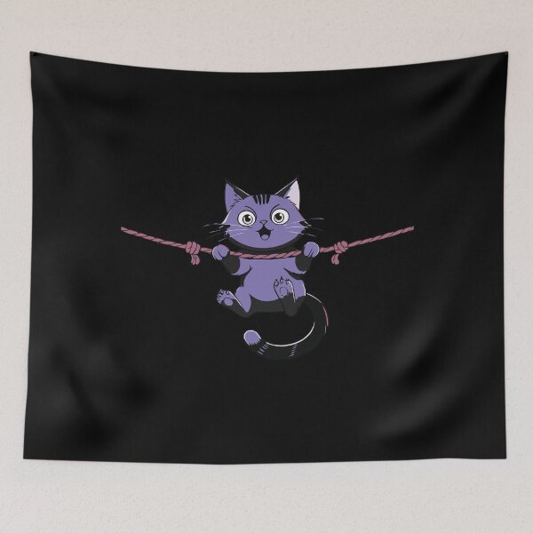 Item preview, Purple Cat Hanging designed and sold by Getup-clothing.