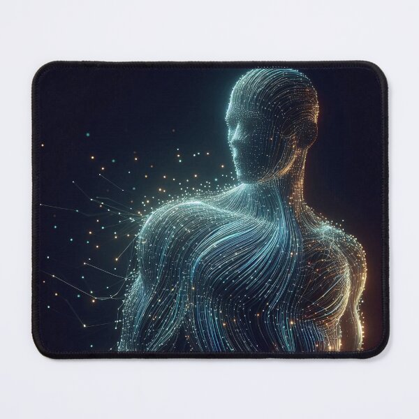 Item preview, Human figure made of glowing data streams designed and sold by Giuseppe Cammino.