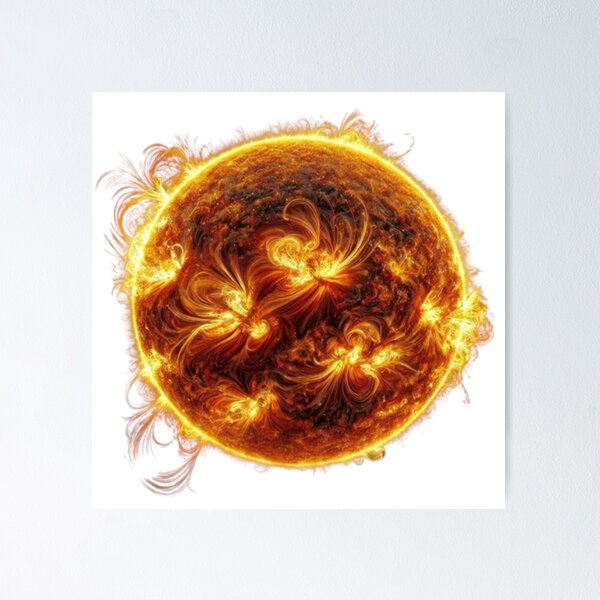 Item preview, Sun Solar Realistic Artwork for Astrology lovers designed and sold by Items4UToday.