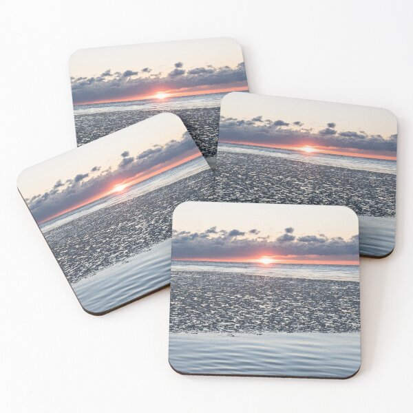 Item preview, Cold but Awesome Sunrise with Ice Floes designed and sold by Georgia Mizuleva.