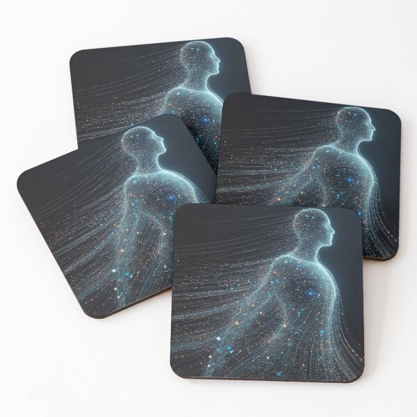 Item preview, Human figure made of glowing data streams designed and sold by Giuseppe Cammino.
